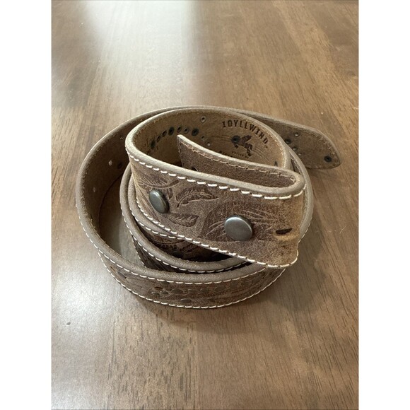 Western Embossed Leather Studded Belt Cowgirl Rodeo Boho XL Miranda Lambert main image 5